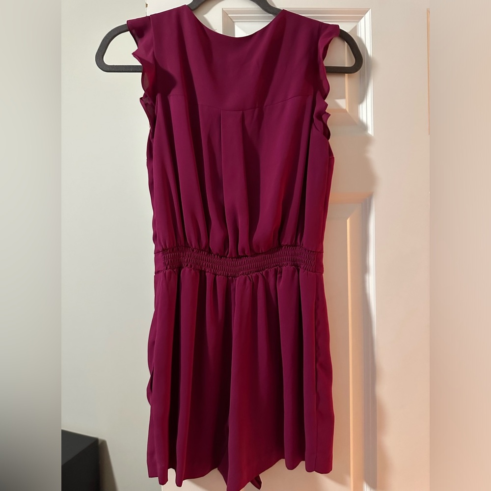 Express Fuchsia Ruffle Romper - Picture 3 of 7